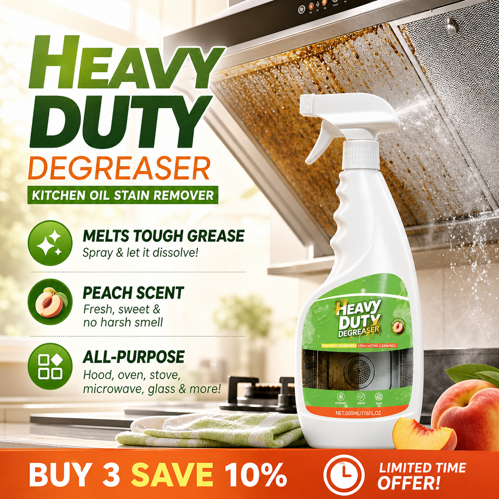 Heavy-Duty Kitchen Degreaser Spray ¨C Fast Grease Remover